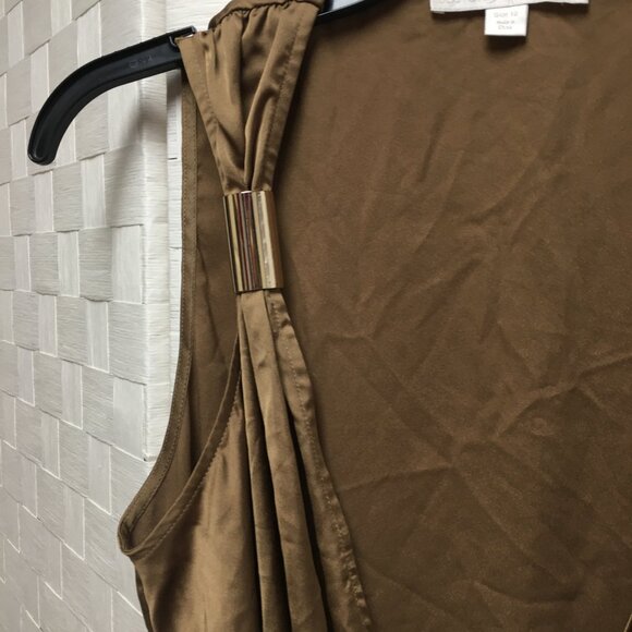 boston proper gold satin blouse size 12 - Picture 3 of 13